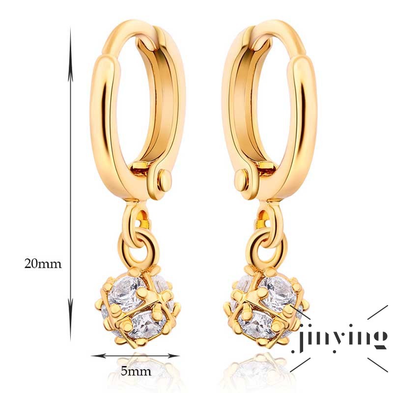 GETNOIVAS Hoa tai mạ vàng hình vuông đính đá lấp lánh