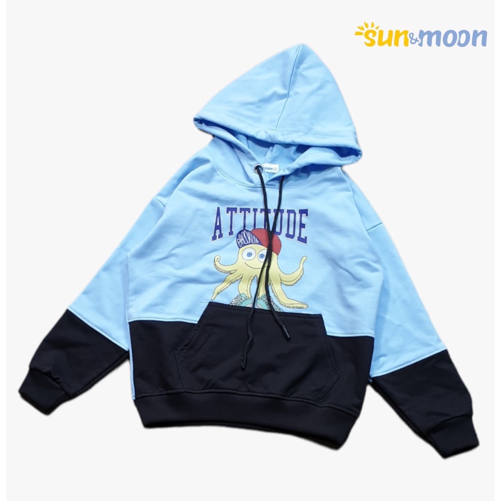 Áo Hoodie Bé Trai Thun da cá, Áo Dài Tay có mũ cho bé trai At07- Trang 25 KIds