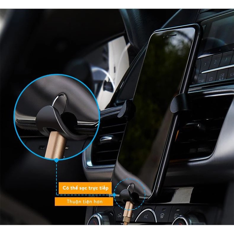 Giá đỡ điện thoại trọng lực gài cửa gió trên ô tô GP3 | BigBuy360 - bigbuy360.vn
