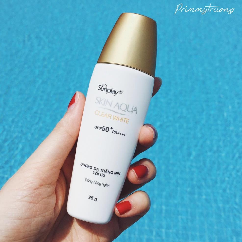 Sữa Chống Nắng Tạo Nền Trắng Mịn { CHÍNH HÃNG } Sunplay Skin Aqua Clear White Cc Milk Spf50+, Pa++++