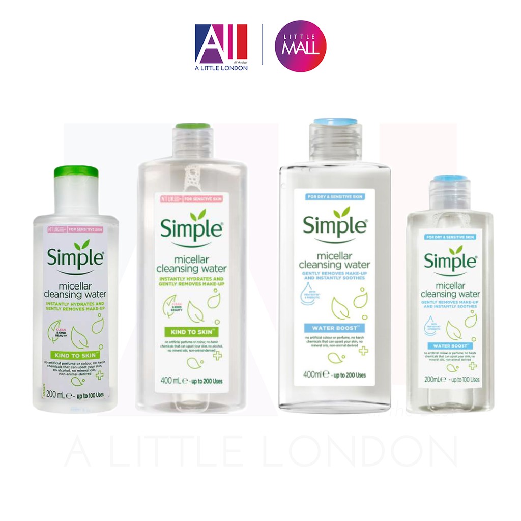 [TOP 1 SHOPEE] Nước tẩy trang Simple Micellar Cleansing Water (Bill Anh)