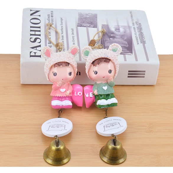 Chuông gió CẶP ĐÔI NÓN GẤU trang trí siêu dễ thương