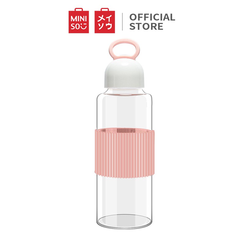 [Mã LIFEMALL03 giảm 15% tối đa 50k đơn 100k] Bình nước thủy tinh trong suốt Miniso 420ml