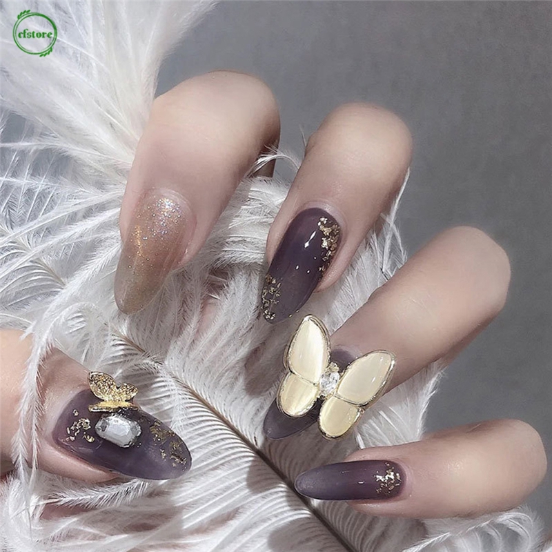 Phụ Kiện Trang Trí Móng Tay Hình Bướm Đính Đá Xinh Xắn