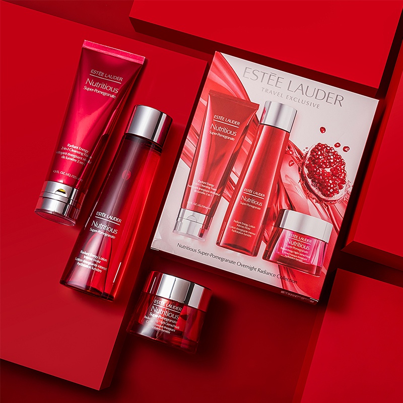 Bộ 3 sản phẩm Estee Lauder dùng chăm sóc da với chiết xuất lựu đỏ dưỡng ẩm làm săn chắc da hiệu quả cao