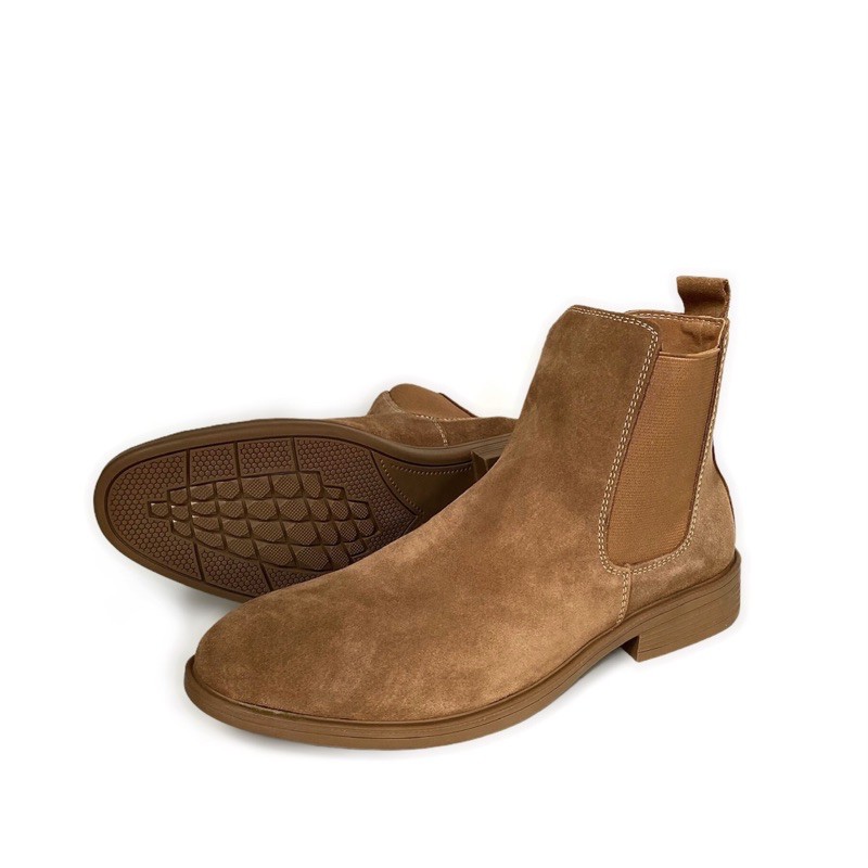 [Mã LTP50 giảm 50K đơn 150K] Giày da bò thật chelsea boots TEFOSS HN601 cao cổ vàng bò cao cấp size 38-44