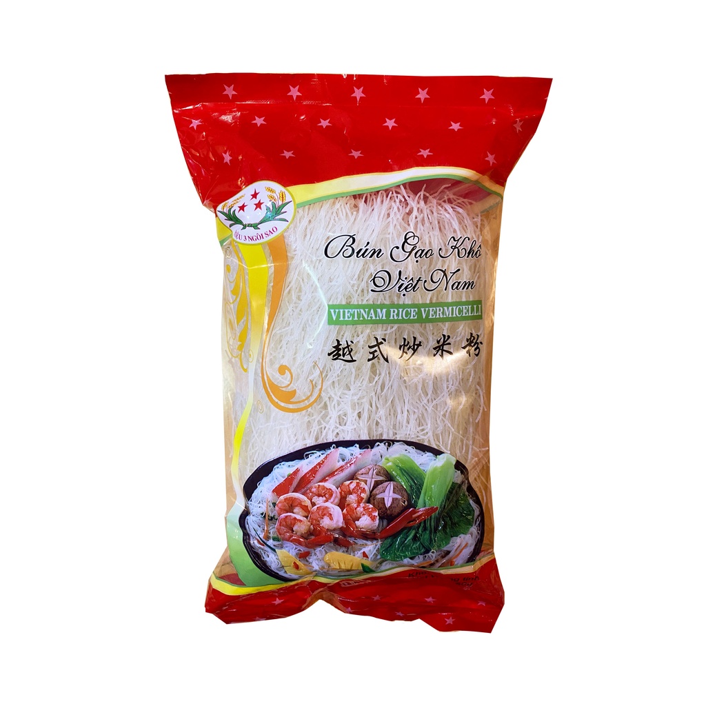 Bún Khô / Bún Gạo Sạch Thương Hiệu Ba Sao Gói 250g | BigBuy360 - bigbuy360.vn