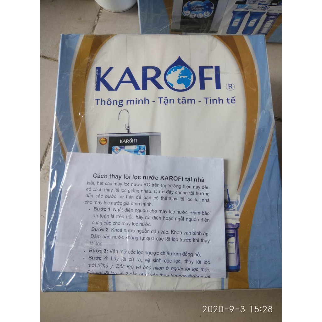 Lõi lọc nước Karofi số 1 2 3