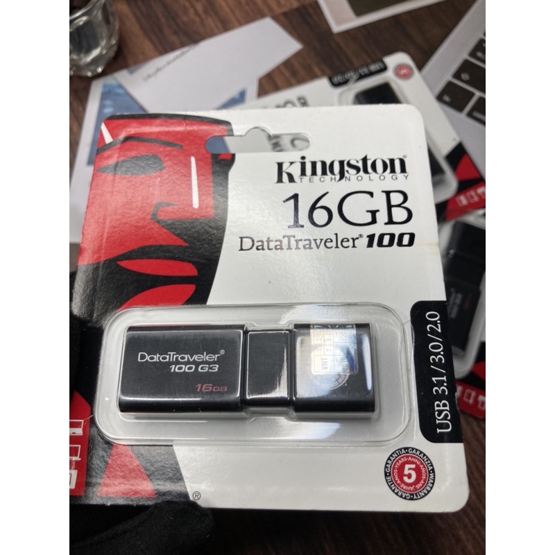 1️⃣6️⃣ USB Kingston DT100G3 16GB nắp trượt tốc độ upto 100MB/s