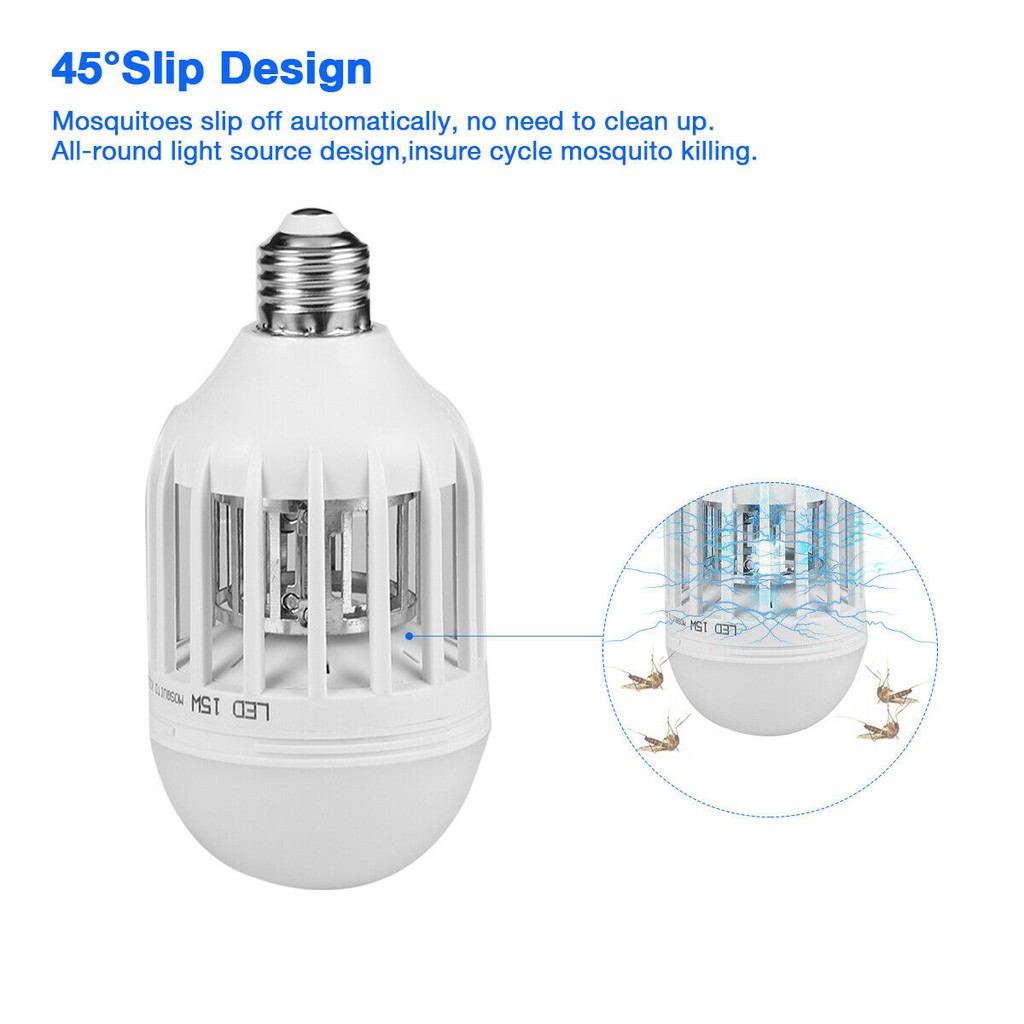 Đèn LED UV bẫy và diệt ruồi muỗi côn trùng bằng điện ở trong nhà hoặc ngoài trời