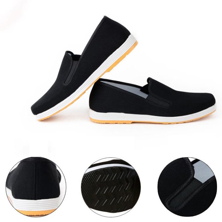 Giày lười vải nam Hàn Quốc canvas dày dặn ôm chân kiểu dang thanh lịch công sở 👞 | BigBuy360 - bigbuy360.vn