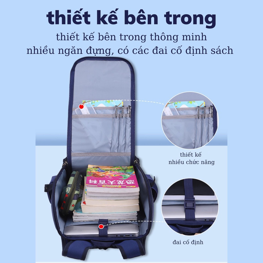 Balo chống gù học sinh tiểu học, cặp chống gù cao cấp cho bé BOBIKIDS BL01