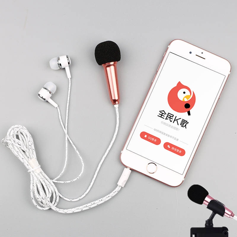 ❊Hát mini, Micro tai nghe hát live stream điện thoại di động Android❋