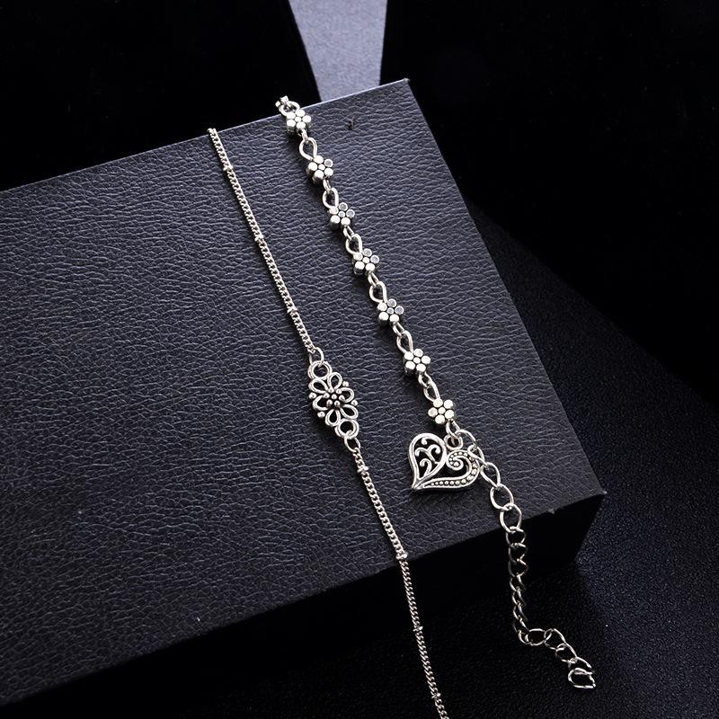 Bộ 2 Lắc Chân Skute Màu Bạc Họa Tiết Độc Đáo | BigBuy360 - bigbuy360.vn