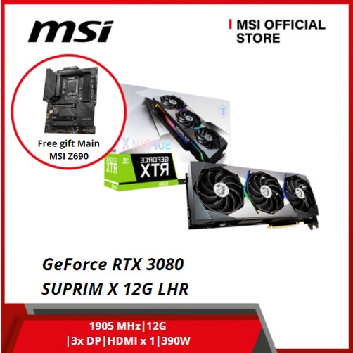 Card Màn Hình MSI RTX 3080 SUPRIM X 12G - Hàng Chính Hãng