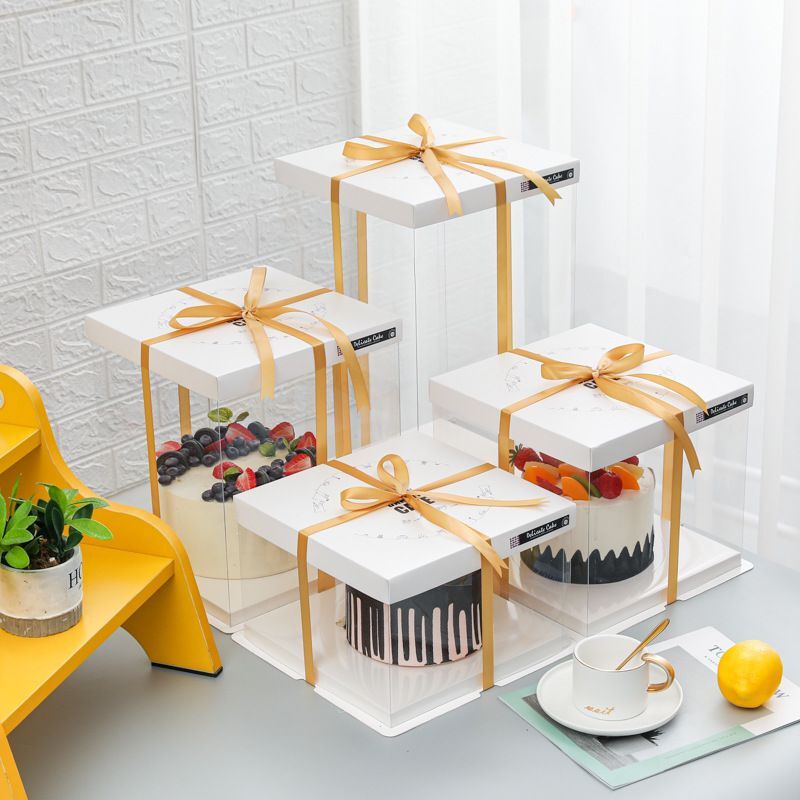 Hộp Trong Suốt Đựng Bánh Kem 6"/8"
