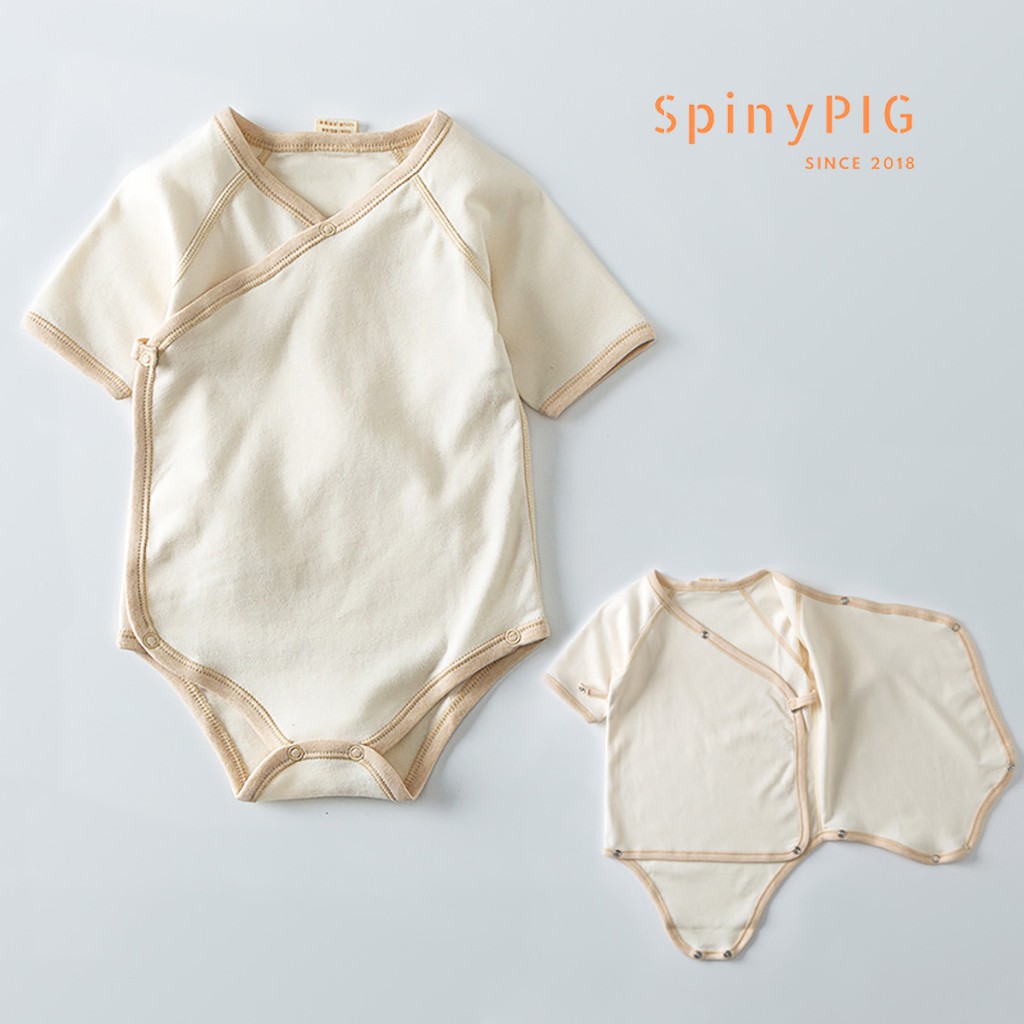 Quần áo sơ sinh 0-1 tuổi 100% Cotton hữu cơ tự nhiên không chất tẩy nhuộm an toàn cho bé dài tay và cộc tay