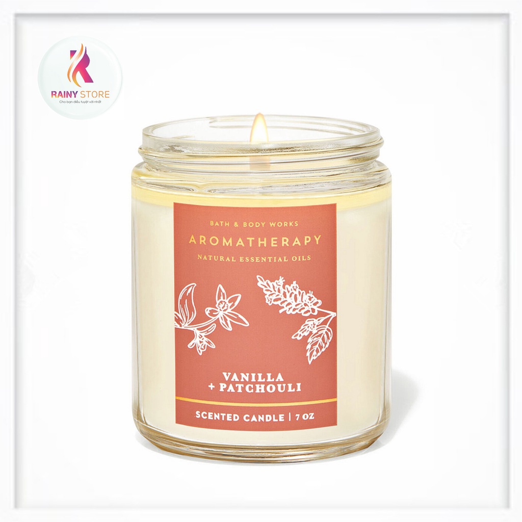 Nến thơm 1 tim thư giãn Bath &amp; Body Works Aromatherapy Comfort Vanilla + Patchouli 198g