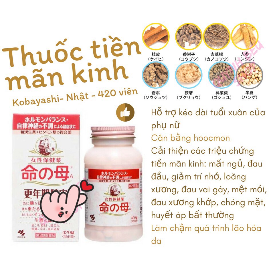 Viên Uống Tiền Mãn Kinh Kobayashi 840 Viên