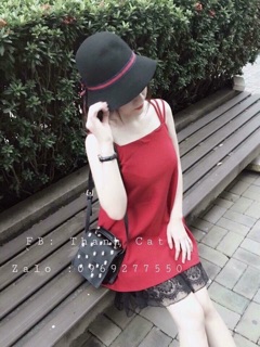 Đầm Suông Phối Ren Lưới Xịn Xắn