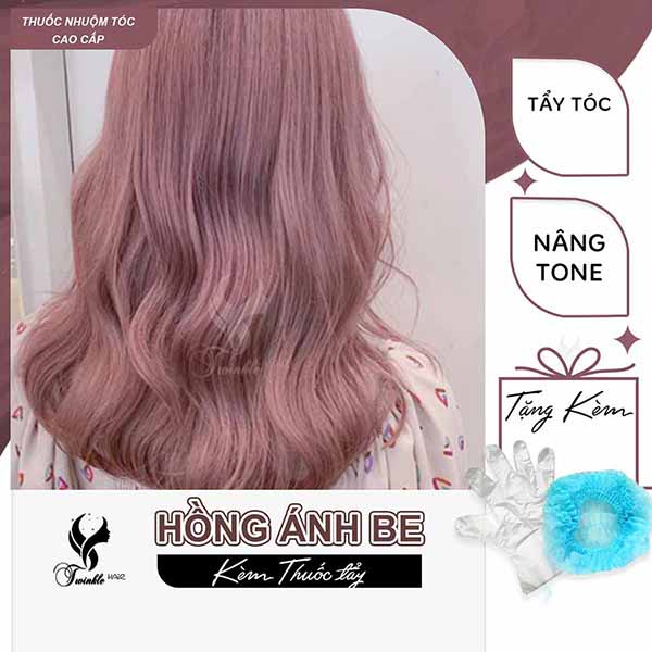 Thuốc nhuộm tóc màu HỒNG ÁNH BE của Twinkle Hair