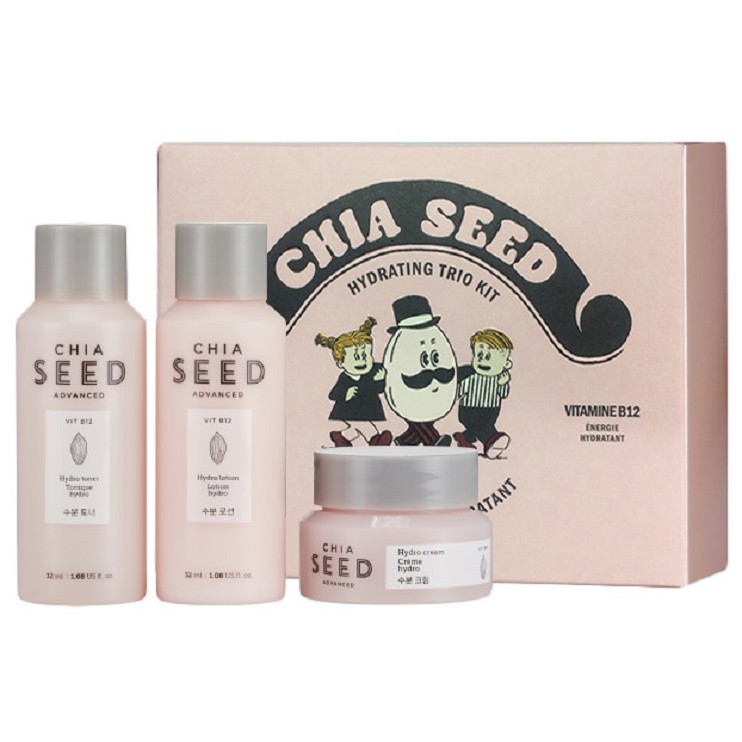 Bộ Sản Phẩm Dưỡng Ẩm THEFACESHOP CHIA SEED HYDRATING TRIO KIT 3pcs | BigBuy360 - bigbuy360.vn