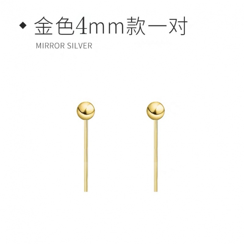 Bông Tai Mạ Bạc 925 Hình Hạt Đậu Đơn Giản Dễ Phối Đồ Dành Cho Nữ