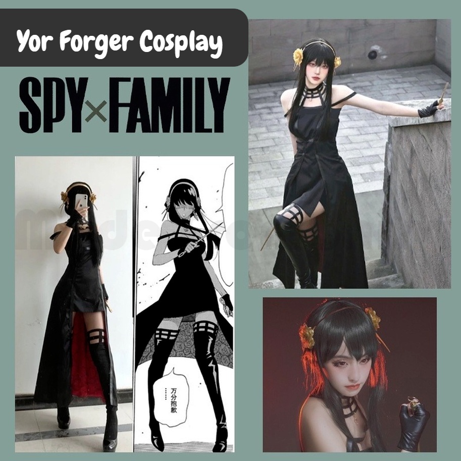 Bộ Đồng Phục Hóa Trang Nhân Vật Yor Forger Trong Anime Spy X Family