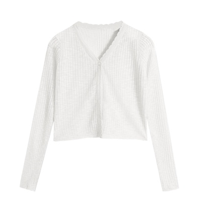 Áo len nữ dài tay Áo len cardigan cổ V khuy cúc siêu đẹp mùa hè thu đông ngắn | BigBuy360 - bigbuy360.vn