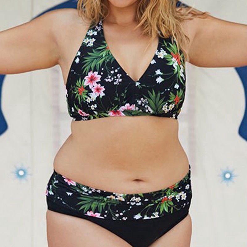 Bộ đồ bơi nữ eo cao , có đệm nâng ngực , phong cách Boho