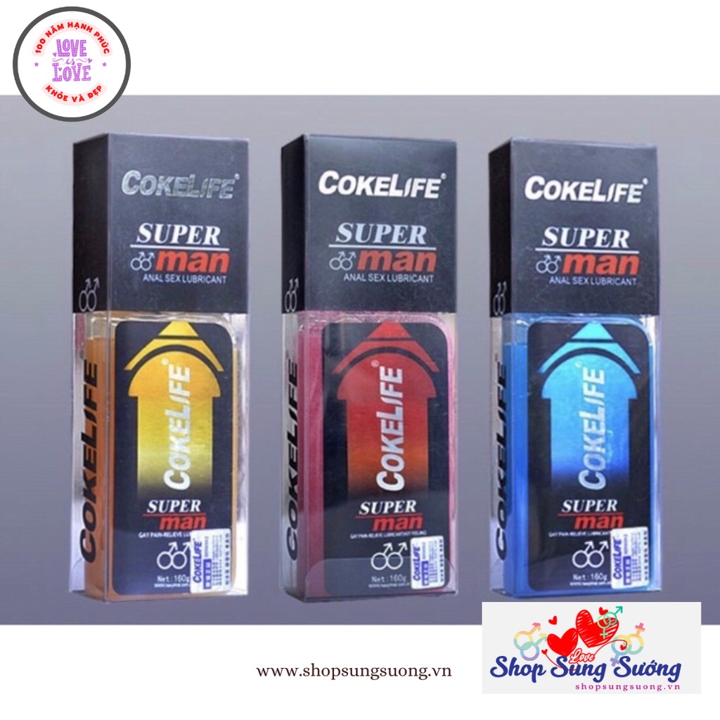 Gel Bôi Trơn Cokelife Superman Giảm Đau - Xanh Mát Lạnh, Đỏ Nóng Ấm, Vàng Làm Dịu gel gốc nước 85ml Claura Beauty