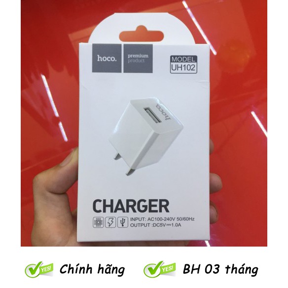 Củ Sạc HOCO UH102 Chính Hãng - 5V/1A – Pee Store