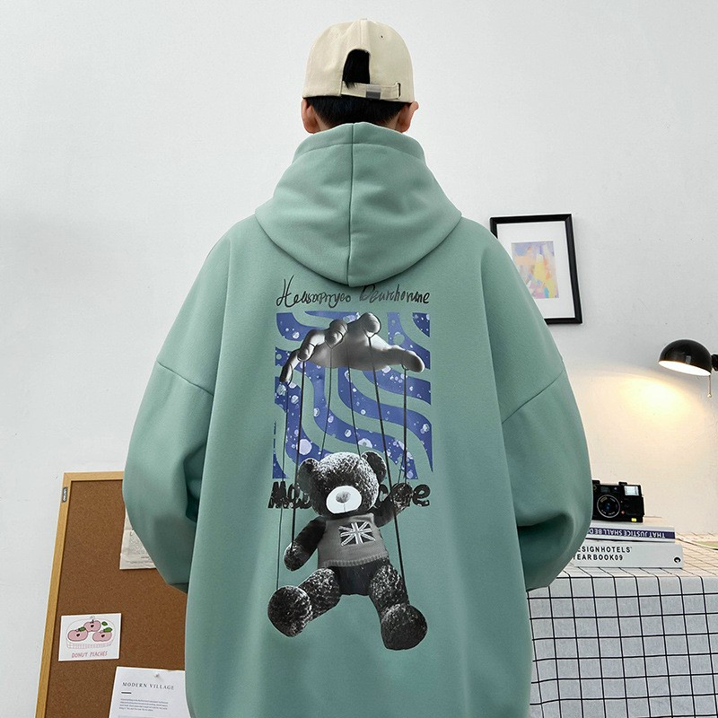 Áo khoác nỉ có mũ 2 lớp BÀN TAY GẤU - HOODIE chui form rộng nam nữ unisex