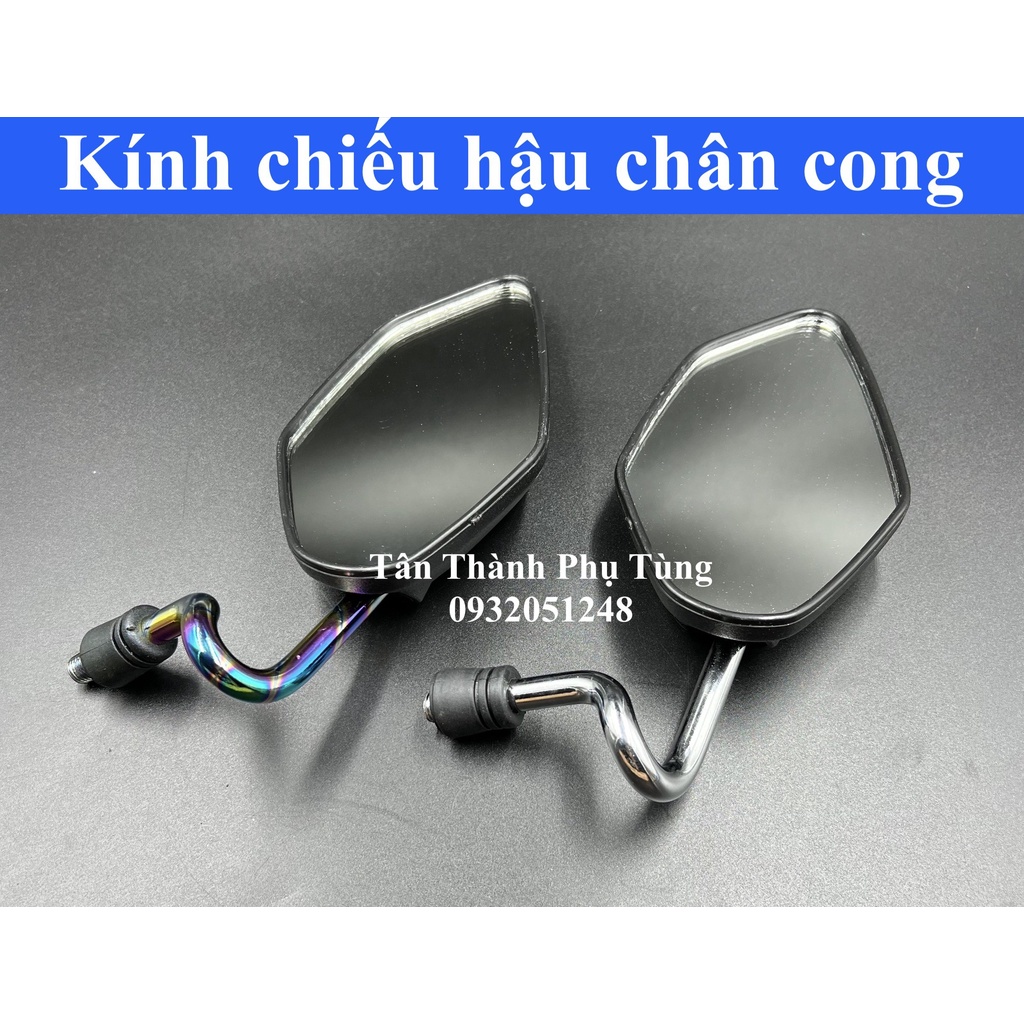 Kính chiếu hậu chân cong kiểu Yamaha gắn được nhiều dòng xe Dochoixe