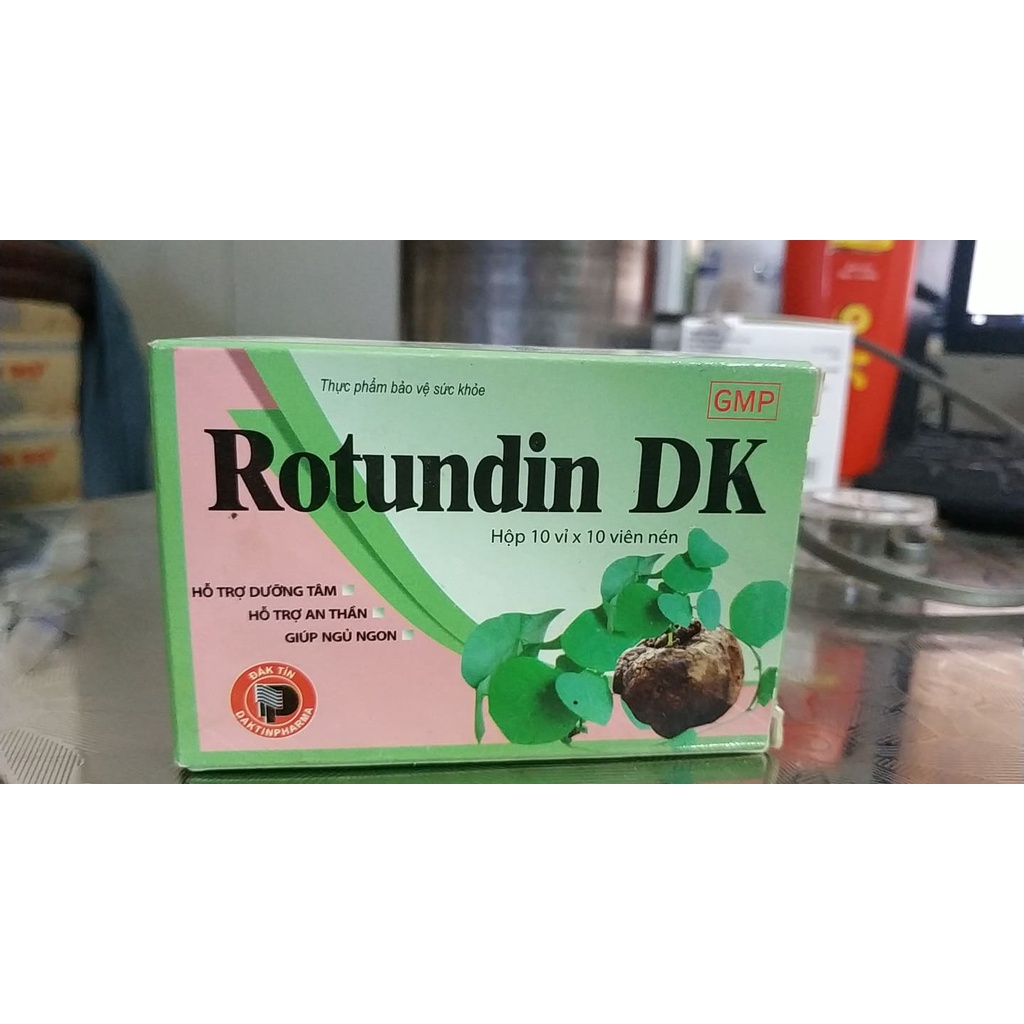 Viên ngủ ngon ROTUNDIN DK hộp 100 viên nang - Cho giấc ngủ sâu, hết lo âu căng thẳng, DƯỠNG TÂM, AN THẦN.