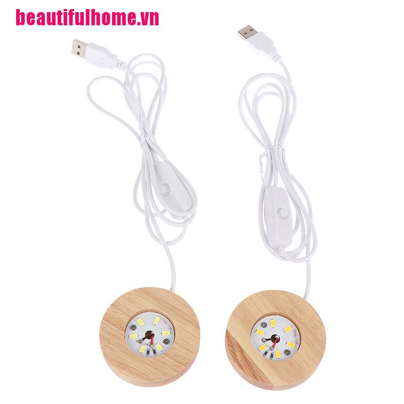 Đế Đèn LED Bằng Gỗ Pha Lê / Kính / resin