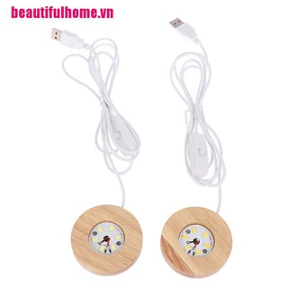 Đế Đèn LED Bằng Gỗ Pha Lê / Kính / resin