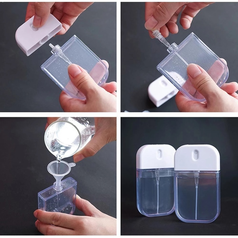 Chai xịt nước hoa 45ml bằng nhựa có thể bơm lại tiện dụng để dùng khi đi du lịch