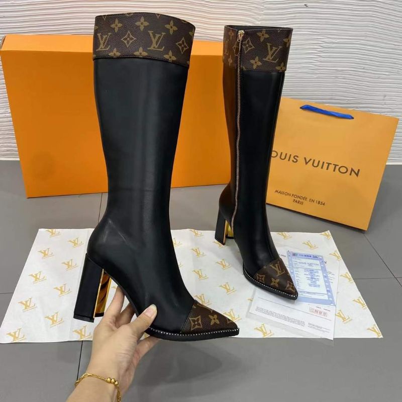 Bốt cao LV gót 9p loại 1 quảng châu cao cấp.