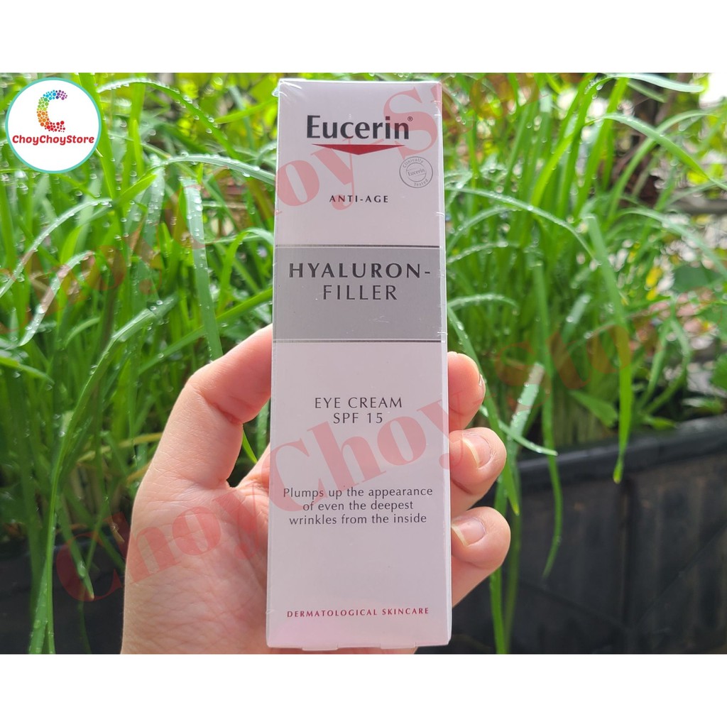 [TEM CTY] Kem Mắt EUCERIN Hyaluron Filler Eye Cream SPF15 15mL -  Kem Dưỡng Ngăn Ngừa Lão Hóa Vùng Mắt