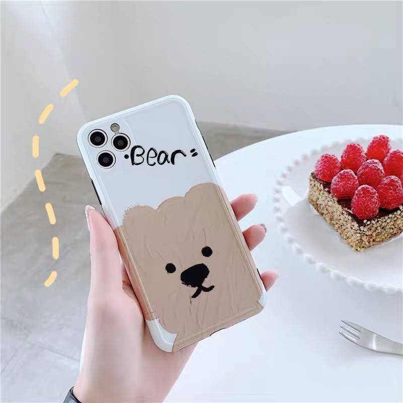 Ốp Onion gấu nâu bear dẻo mịn Hàn Quốc dành cho iPhone 11 Pro Max 7 8 Plus X XsMax XR