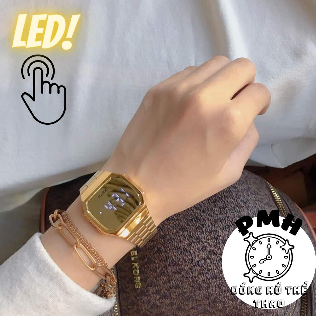 Đồng hồ đeo tay nữ,đồng hồ nữ Led tráng gương phong cách unisex dây 22cm