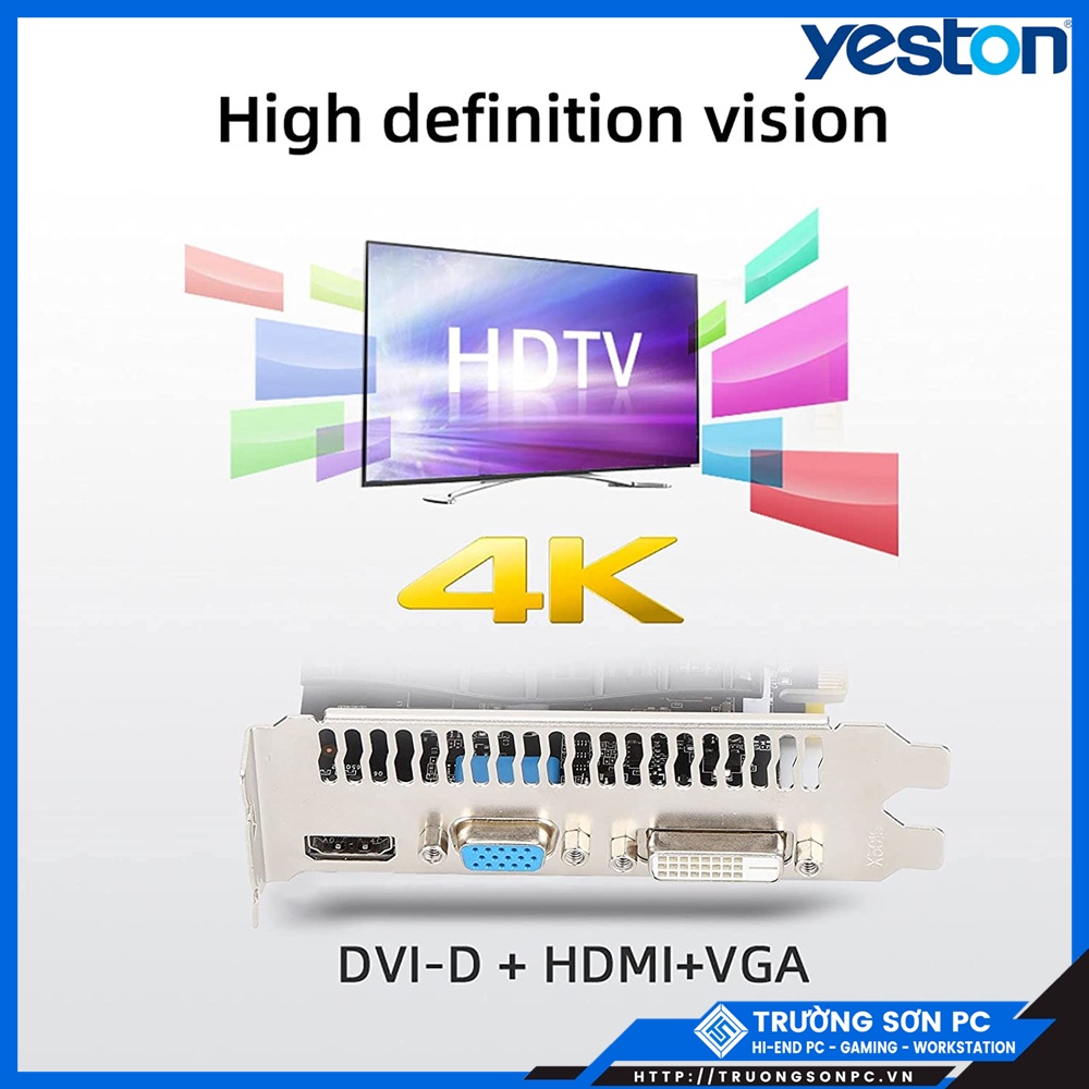 VGA Card Màn Hình Yeston GT730-4G D3 | HDMI/ VGA/ DVI | VGA New Chính Hãng Bảo Hành 3 Năm