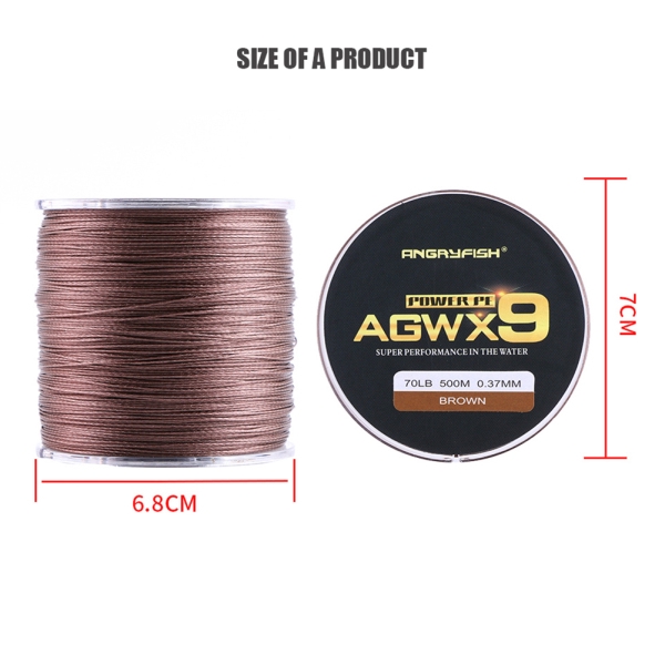 Cuộn 500m dây câu PE Diominate X9 sợi bện đường kính đa dạng tiện dụng