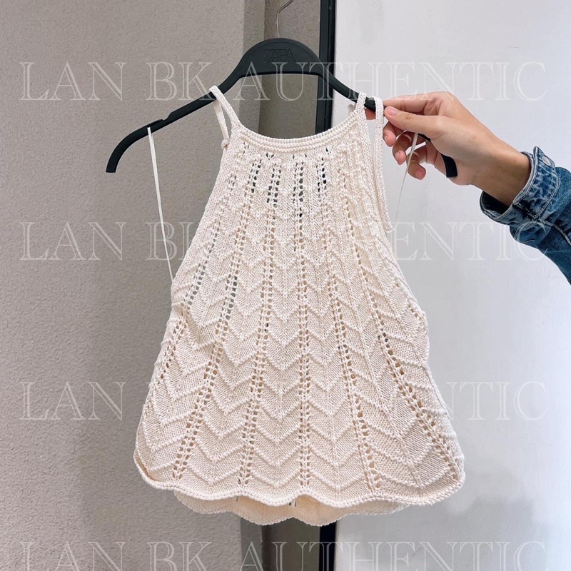 Áo yếm len móc Zara