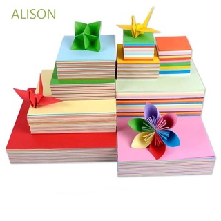 Set 100 giấy xếp origami hai mặt 10 màu sắc dùng làm phông nền diy