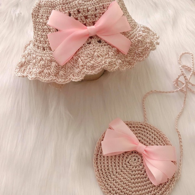 Nón sợi handmade cho bé