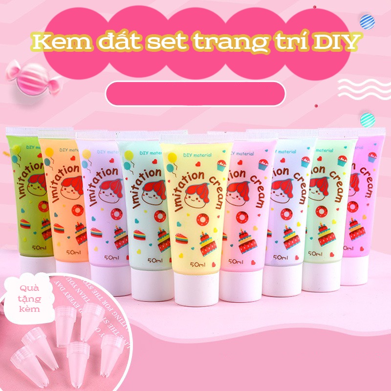 KEM KEO 50G Trang trí ốp điện thoại (tặng kèm đầu bắt kem - mẫu ngẫu nhiên)