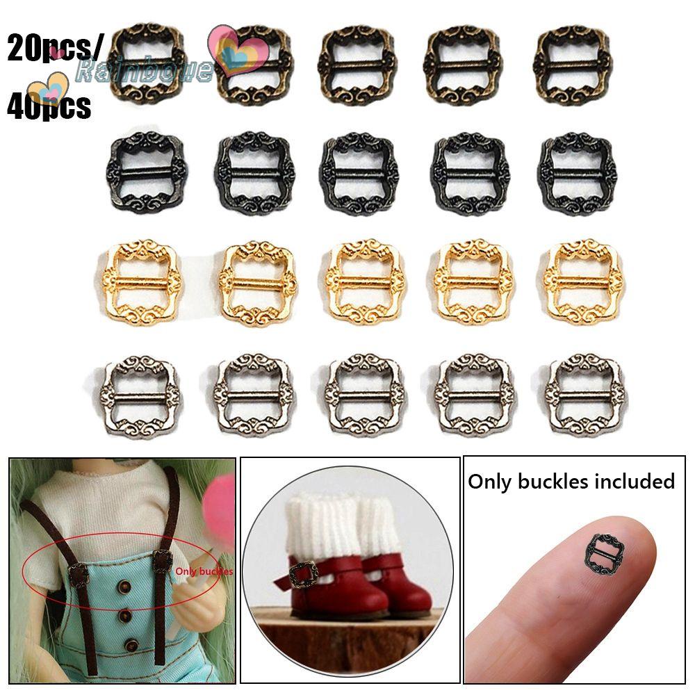 Set 20/40 Nút Thắt Lưng 4 Màu 6*6MM Chất Lượng Cao Cho Búp Bê Đồ Chơi Diy