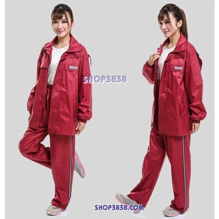 Bộ Quần Áo Mưa Vải Dù Từ 50-80kg 2 Lớp Khóa Không Thấm Nước Chống Rách